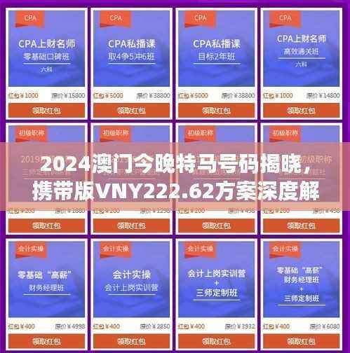 2024澳门今晚特马号码揭晓,携带版VNY222.62方案深度解析