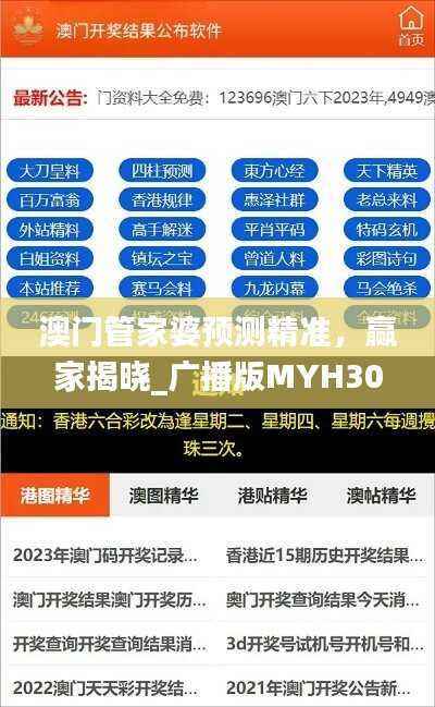 澳门管家婆预测精准,赢家揭晓_广播版MYH305.39