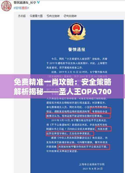 免费精准一肖攻略:安全策略解析揭秘——圣人王OPA700.79