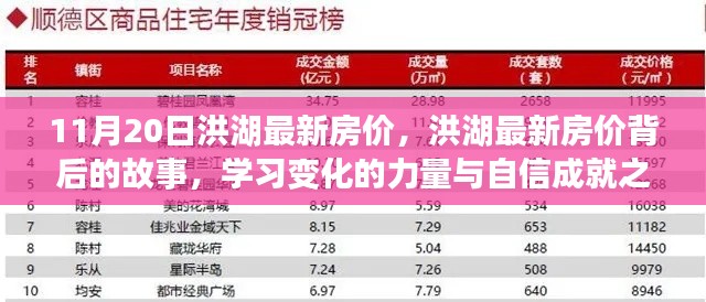 洪湖最新房价揭秘,变化的力量与自信成就之路的幕后故事