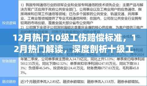 深度解读,12月热门十级工伤赔偿标准及其争议