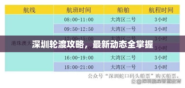 深圳轮渡攻略,最新动态全掌握