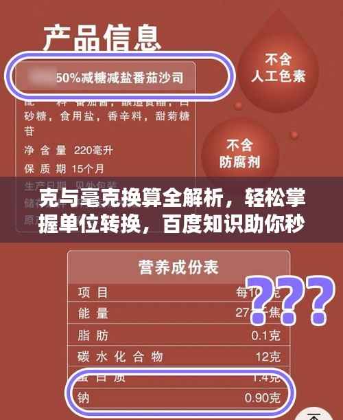 克与毫克换算全解析,轻松掌握单位转换,百度知识助你秒懂!