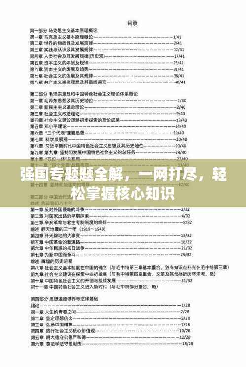 强国专题题全解，一网打尽，轻松掌握核心知识