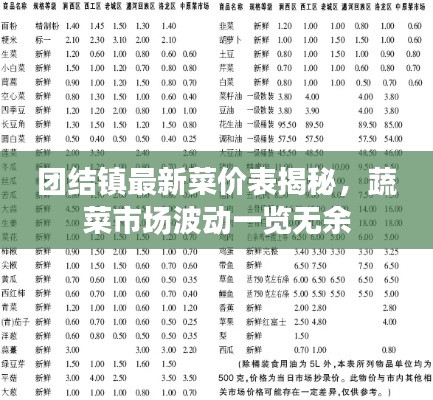 团结镇最新菜价表揭秘,蔬菜市场波动一览无余